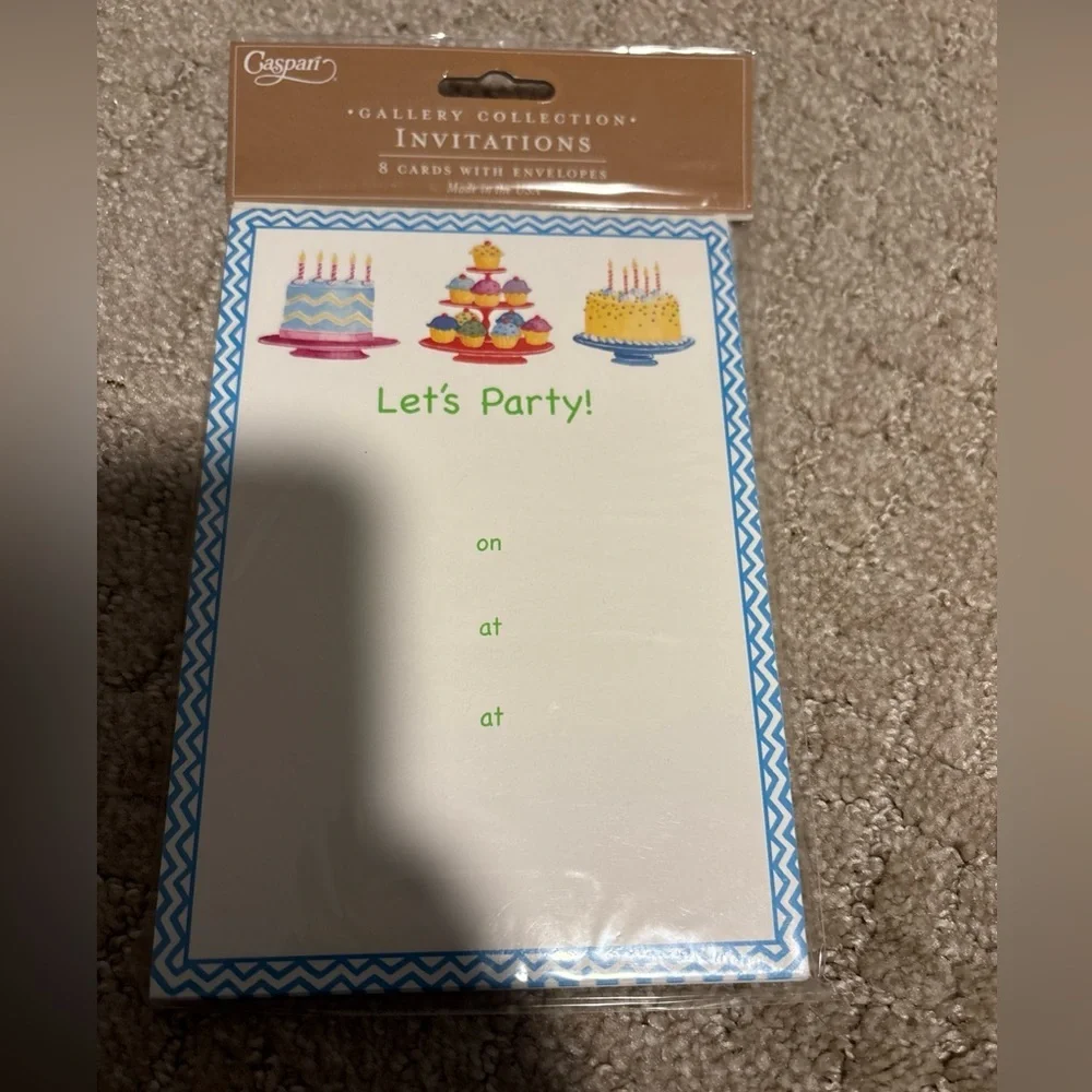 Caspari Gallery Collection Invitations 8 Cards W Envelopes Sweet Temptations